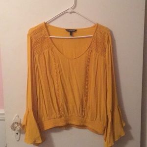 Express Fashion Top with Bell Bottom Sleeves